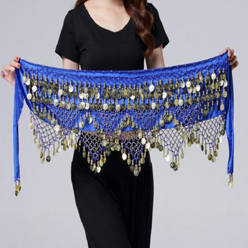 Belly Dance Waist Chain Indian Dance Dance Waist Seal Oriental Dance Belt Waist Towel Performance Clothing Practice Performance Accessories Hip Towel