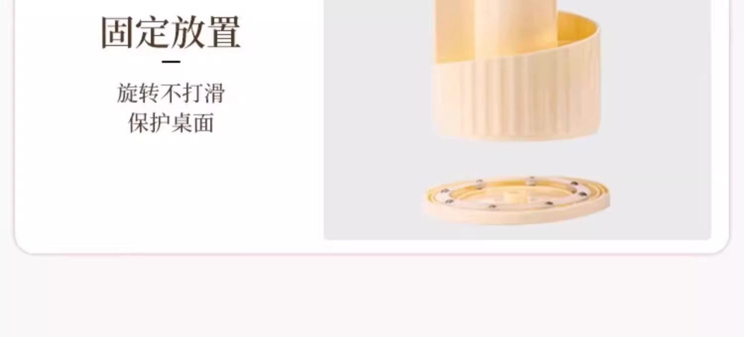 Cosmetic Brush Storage Cylinder Rotating Dustproof Dressing Table Cosmetic Storage Box Lipstick Eyeshadow Storage Rack Desktop Pen Holder