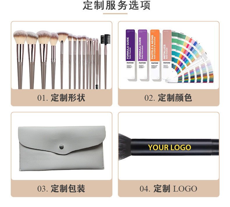 Cangzhou Little Purple Potato Makeup Brush Set Loose Powder Brush Eyeshadow Brush Foundation Brush Portable Beauty Brush Makeup Tools