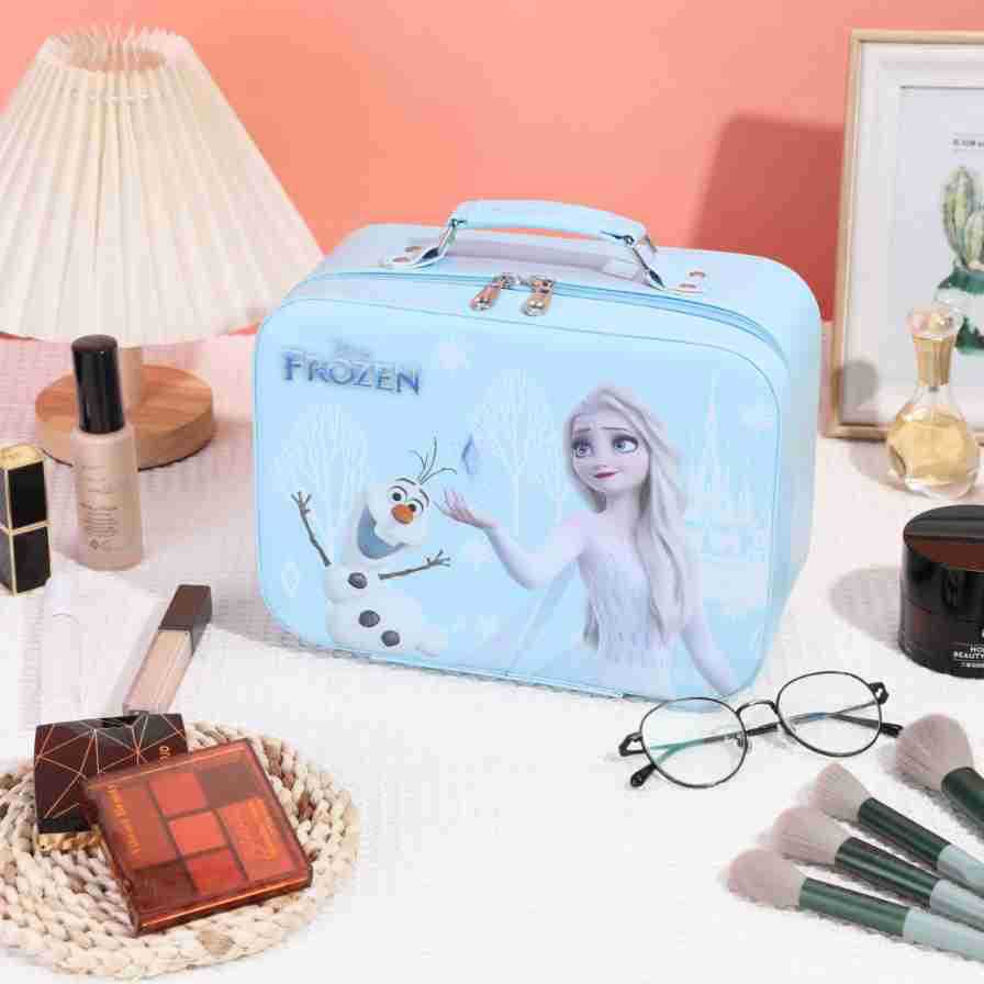 Leather Ready-Made Cartoon Makeup Case with Mirror, Makeup Bag with a High-End Feel, Multifunctional Storage Bag, Large Capacity Wholesale