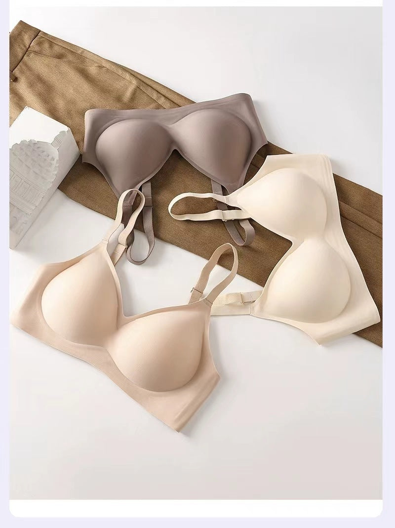 Hand-held fixed cup extended large seamless underwear women's small breast gathered accessory breast anti-sagging soft support bra