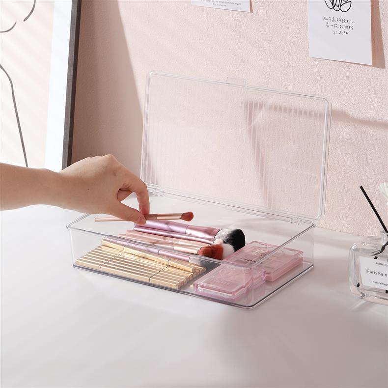 Makeup Cotton Swab Storage Box Makeup Remover Cotton Toothpick Line Acrylic Box Desktop Beauty Egg Cosmetics Storage Box