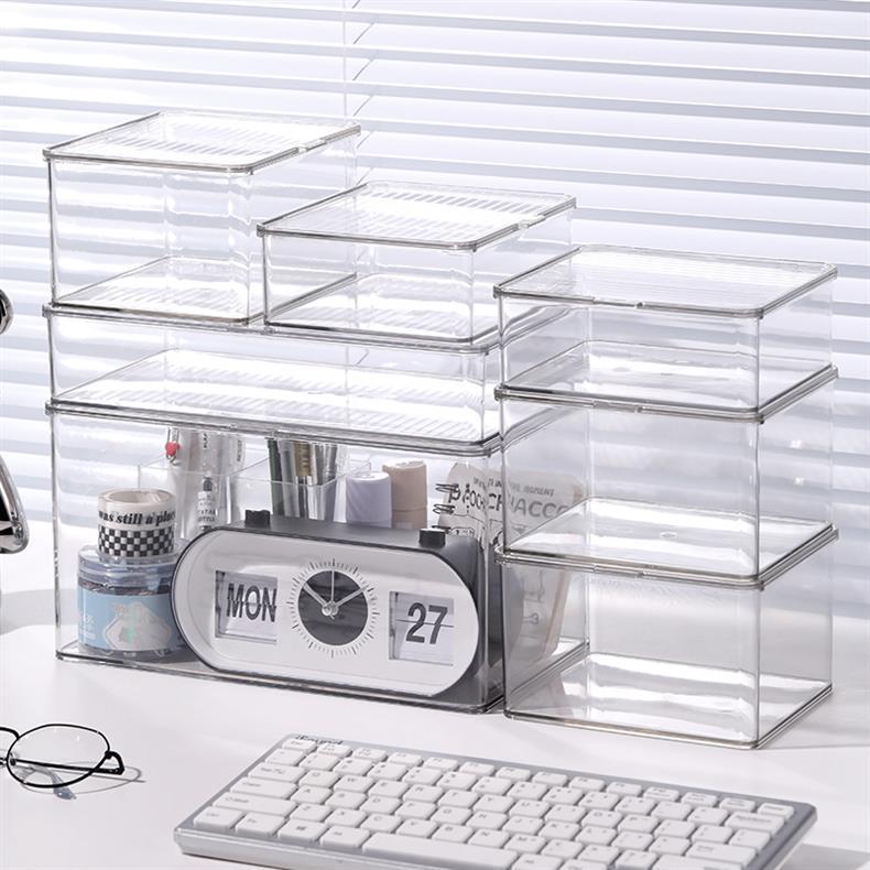 Makeup Cotton Swab Storage Box Makeup Remover Cotton Toothpick Line Acrylic Box Desktop Beauty Egg Cosmetics Storage Box