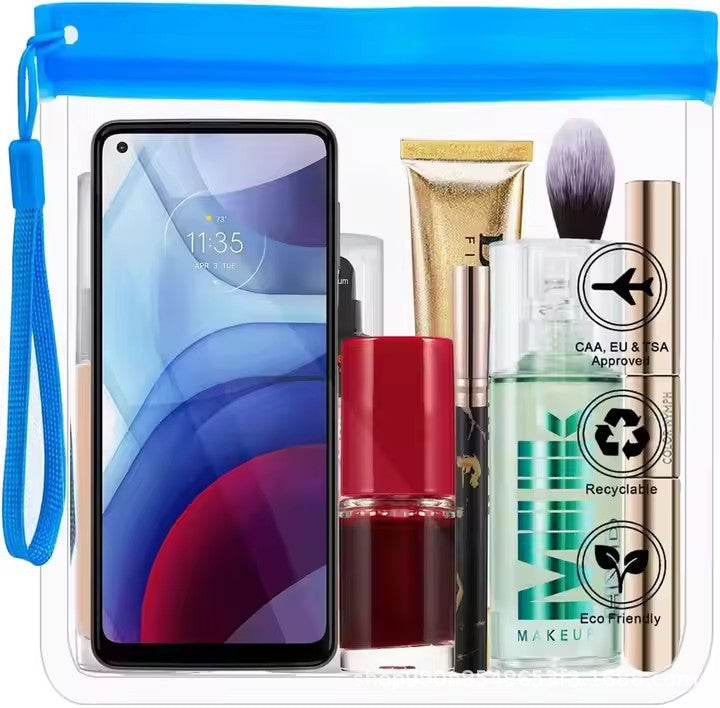 Transparent Eva Travel Use Waterproof Flight Makeup Waterproof Women's Reusable Airport Security Wash