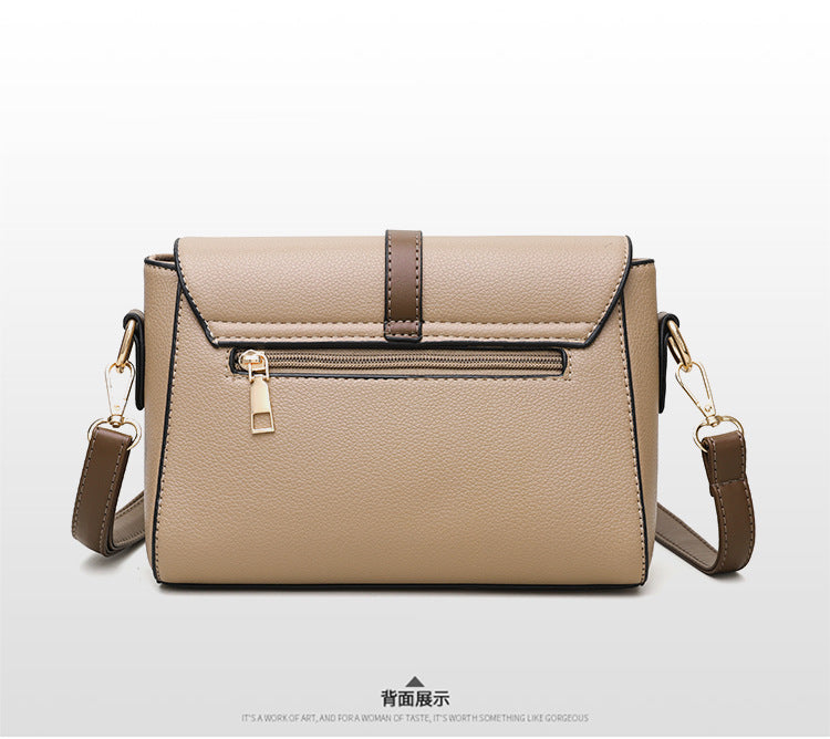 Small Square Bag for Women 2026 New Fashion Soft Leather Women's Shoulder Crossbody Bag Pure Color High-Quality Texture Middle-Aged Mom Bag