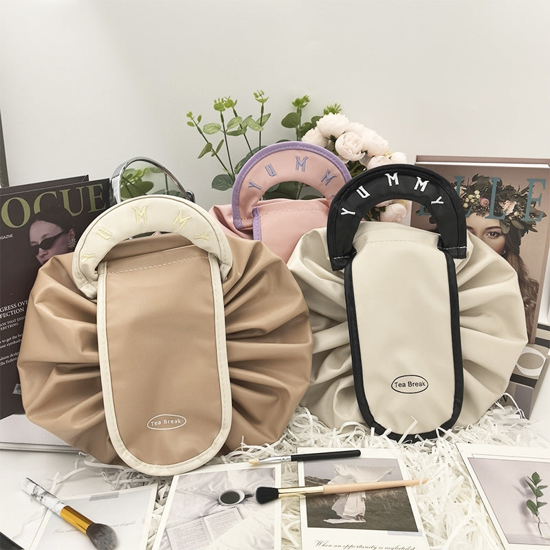 Lazy Person's Makeup Bag, Travel Large-Capacity Portable Storage Bag, Drawstring Pouch, Makeup Storage