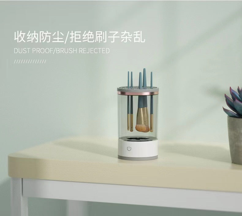 Makeup Brush Cleaning Tool, Fully Automatic Cleaning, Special for Lazy People to Clean Residual Powder Brushes, Integrated Electric Drying Beauty Tool