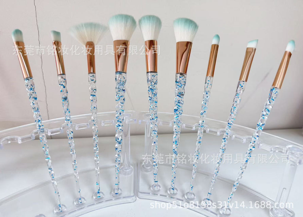10 Pcs Threaded Makeup Brush Unicorn Makeup Brush suit Multifunctional Full Set Beauty Brush Makeup Tools