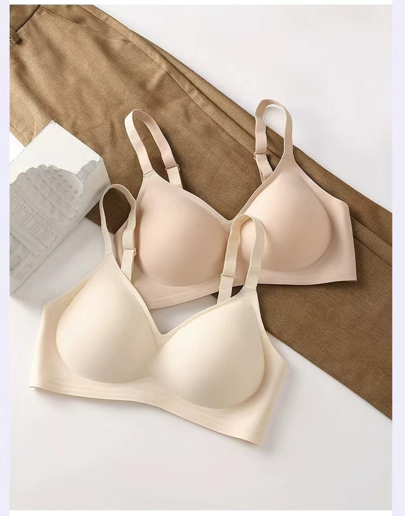 Hand-held fixed cup extended large seamless underwear women's small breast gathered accessory breast anti-sagging soft support bra