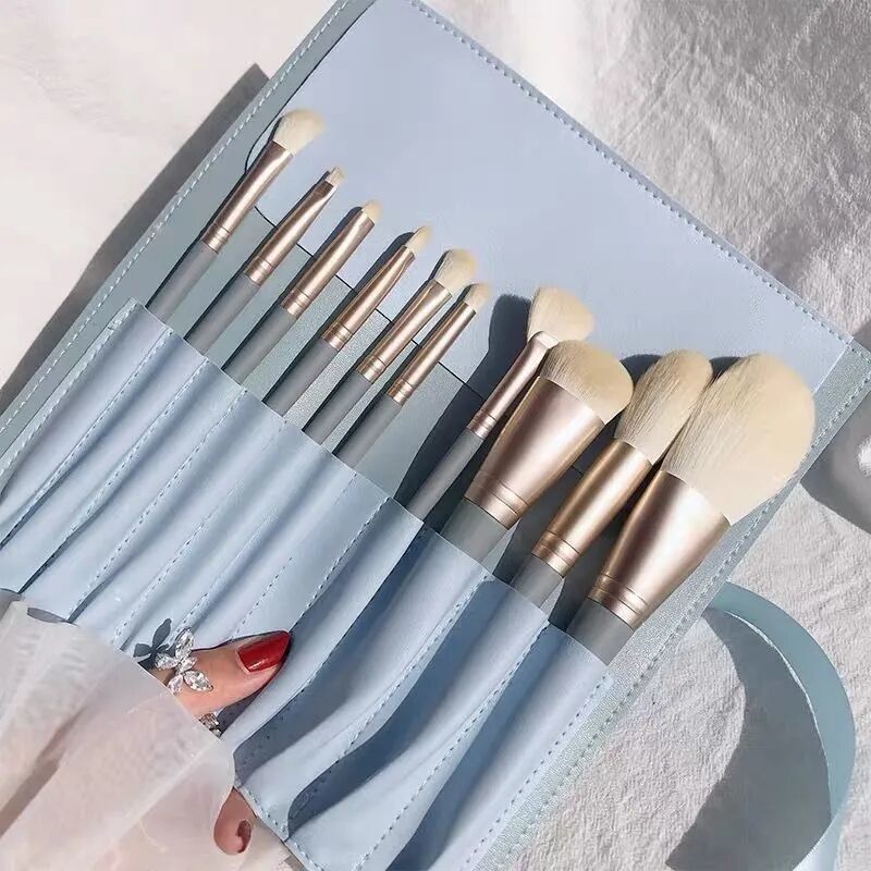 Cangzhou Little Purple Potato Makeup Brush Set Loose Powder Brush Eyeshadow Brush Foundation Brush Portable Beauty Brush Makeup Tools