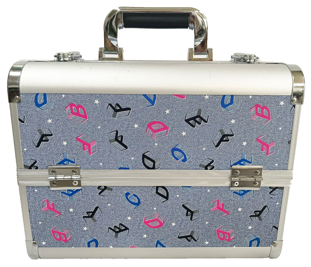 Manufacturer's Ready-Made Wholesale and Retail Professional Makeup Box, Beauty and Manicure Box, Double-Layer Large-Capacity Portable Makeup Box