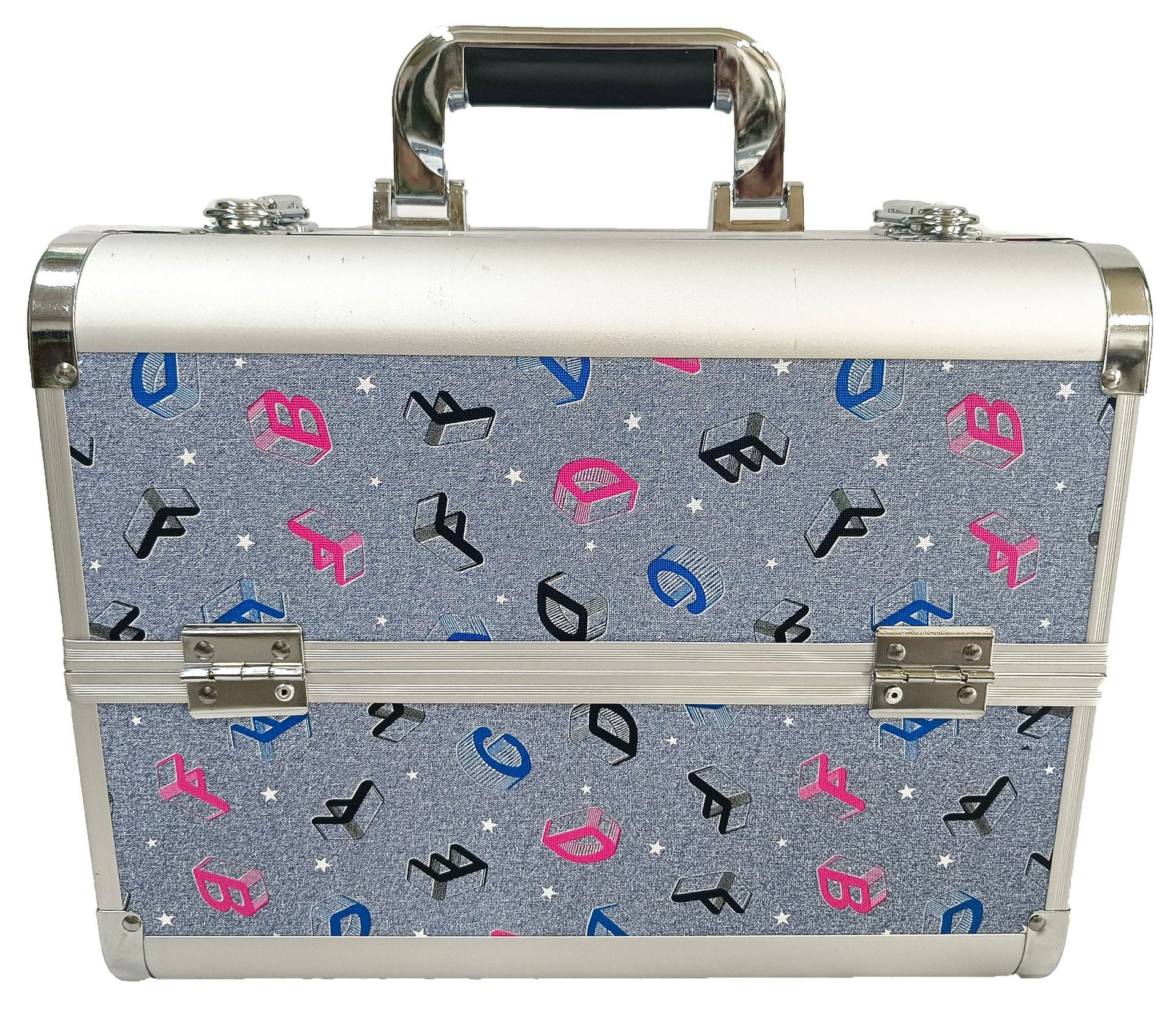 Manufacturer's Ready-Made Wholesale and Retail Professional Makeup Box, Beauty and Manicure Box, Double-Layer Large-Capacity Portable Makeup Box
