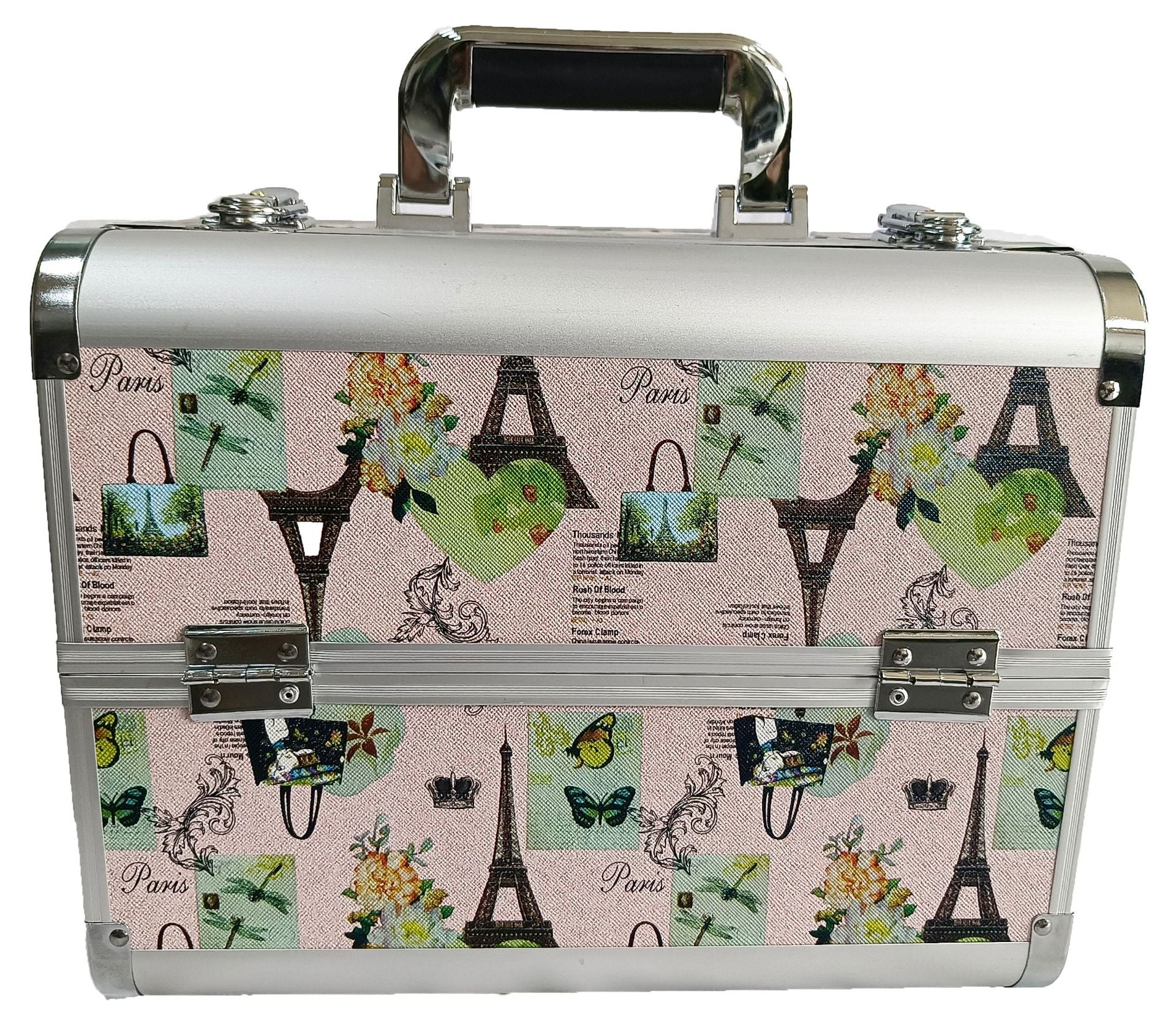 Manufacturer's Ready-Made Wholesale and Retail Professional Makeup Box, Beauty and Manicure Box, Double-Layer Large-Capacity Portable Makeup Box