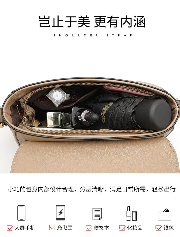 Small Square Bag for Women 2026 New Fashion Soft Leather Women's Shoulder Crossbody Bag Pure Color High-Quality Texture Middle-Aged Mom Bag