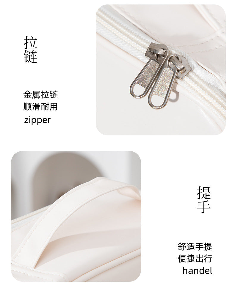 Stand-Up Cosmetic Bag, Large-Capacity Pencil Case, Women's Bag, Travel Storage Bag, Waterproof and Wear-Resistant, Can Be Hung on Luggage Bags
