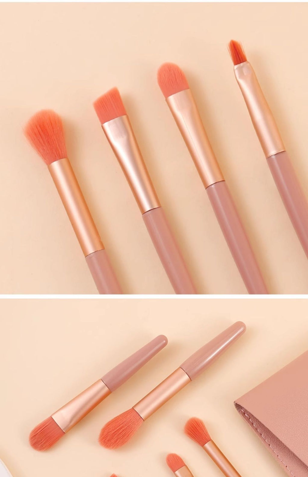 8 makeup brush suit portable short super soft travel blush brush eye shadow brush beauty tools for beginners
