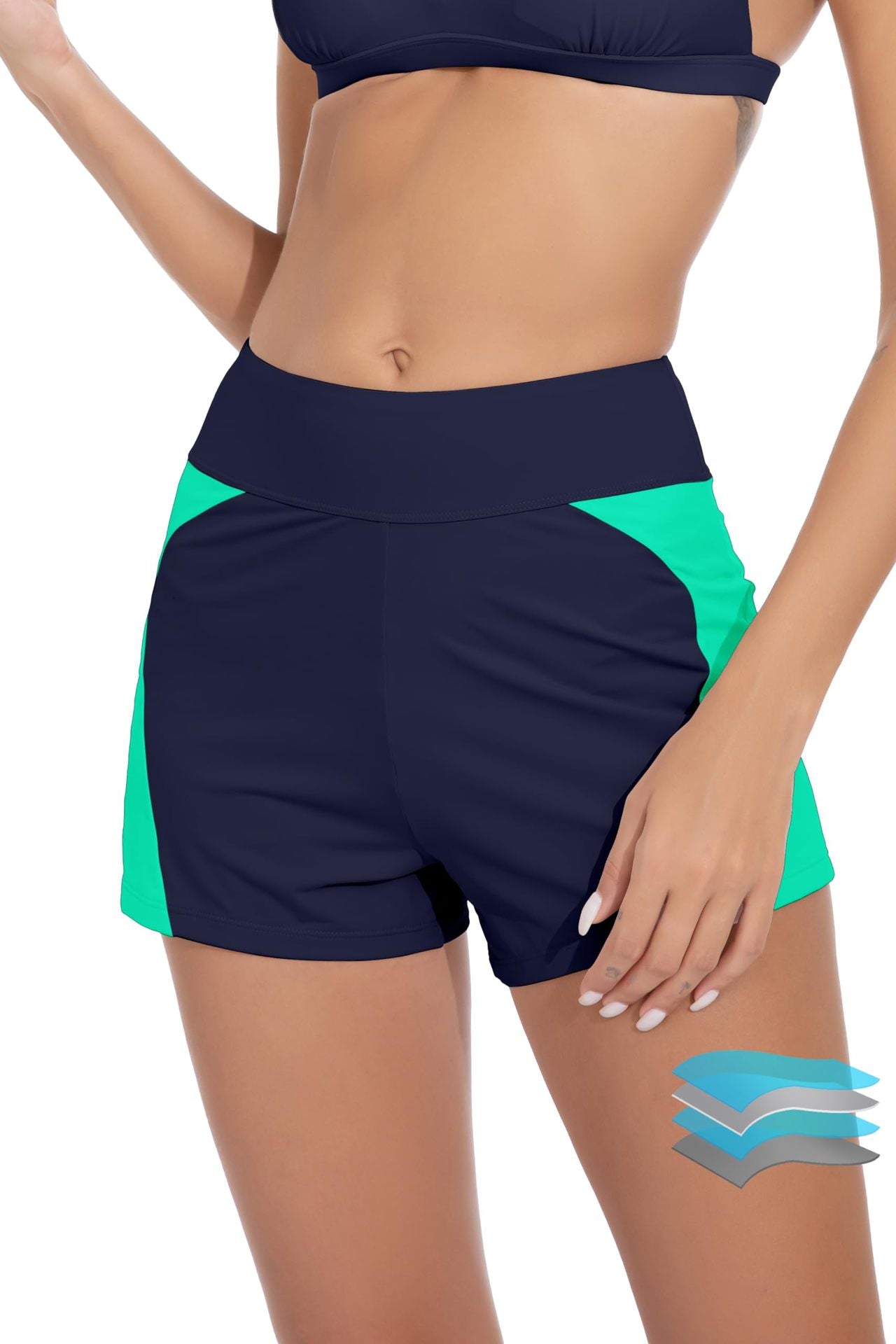 Summer Bag Hip Slim-fit Elastic Yoga Fitness Sports Beach Swimming Flat Angle Menstrual Pants with Briefs