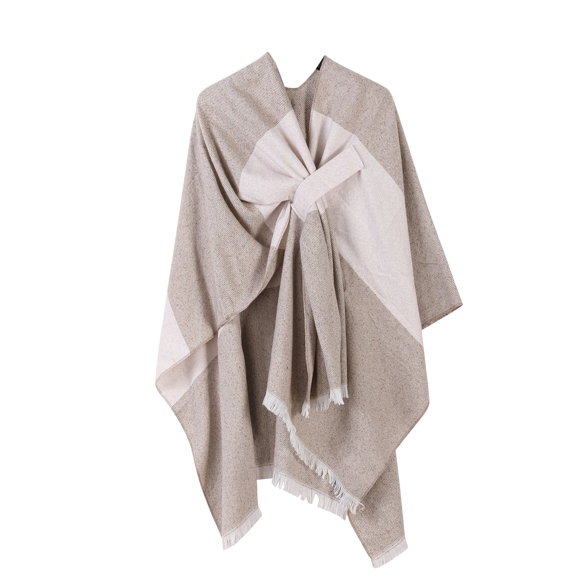 Jiangnan Watertown Knitted Shawl High-end Ethnic Style Cloak Western Sichuan Yunnan Travel Wear Imitation Cashmere Cape Women
