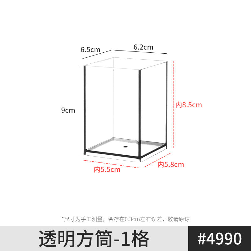 Transparent Storage Box Cosmetics Organizer Desktop Lipstick Makeup Brush Skin Care Product Pen Holder Makeup Box Storage Shelf