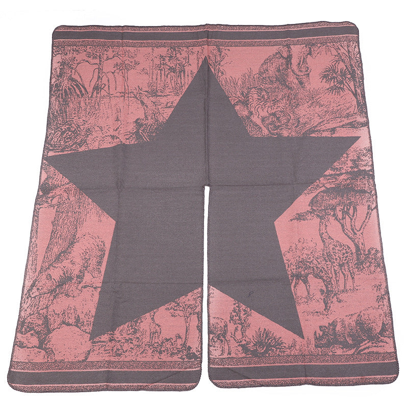 Jiangnan Watertown Knitted Shawl High-end Ethnic Style Cloak Western Sichuan Yunnan Travel Wear Imitation Cashmere Cape Women