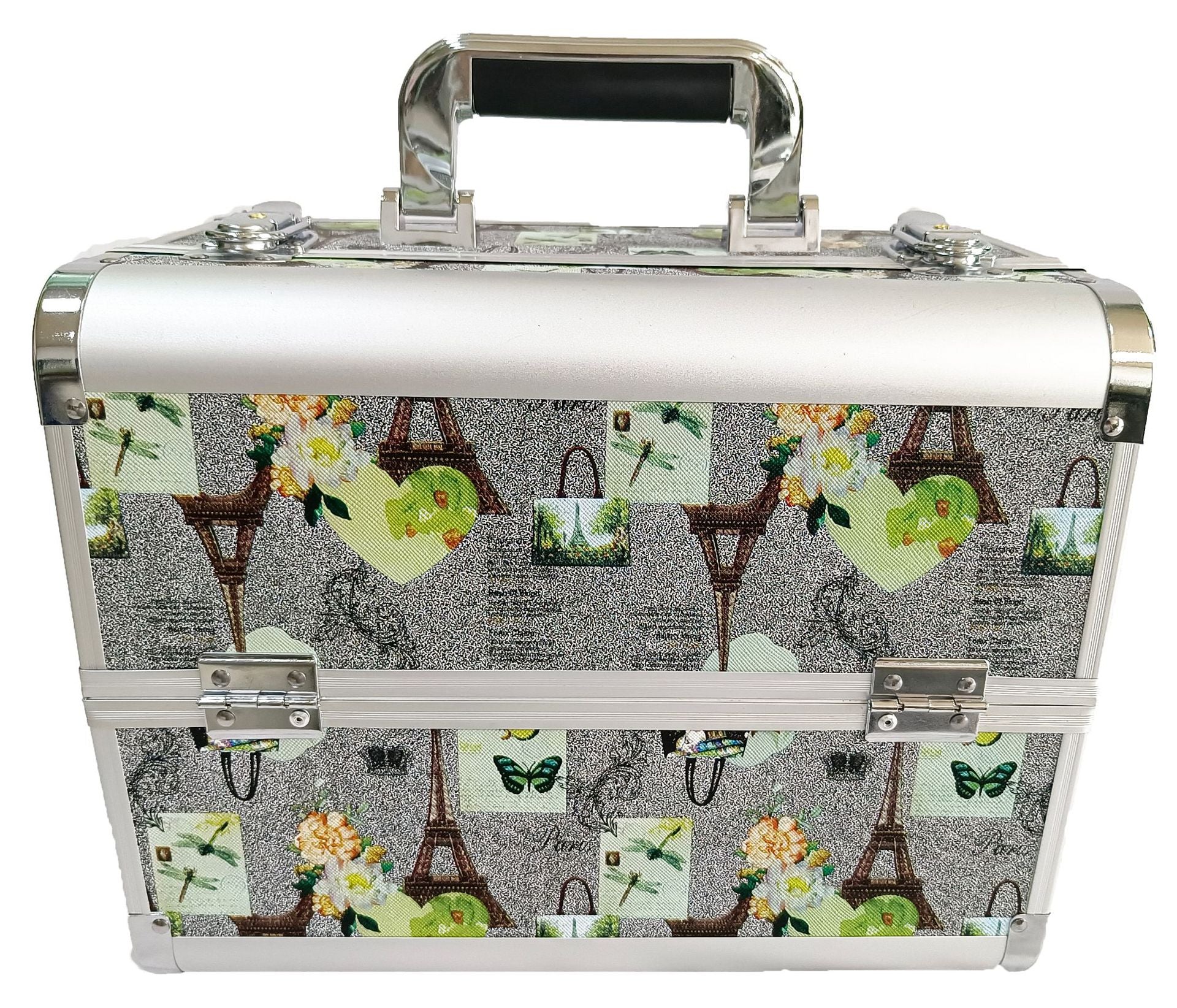 Manufacturer's Ready-Made Wholesale and Retail Professional Makeup Box, Beauty and Manicure Box, Double-Layer Large-Capacity Portable Makeup Box