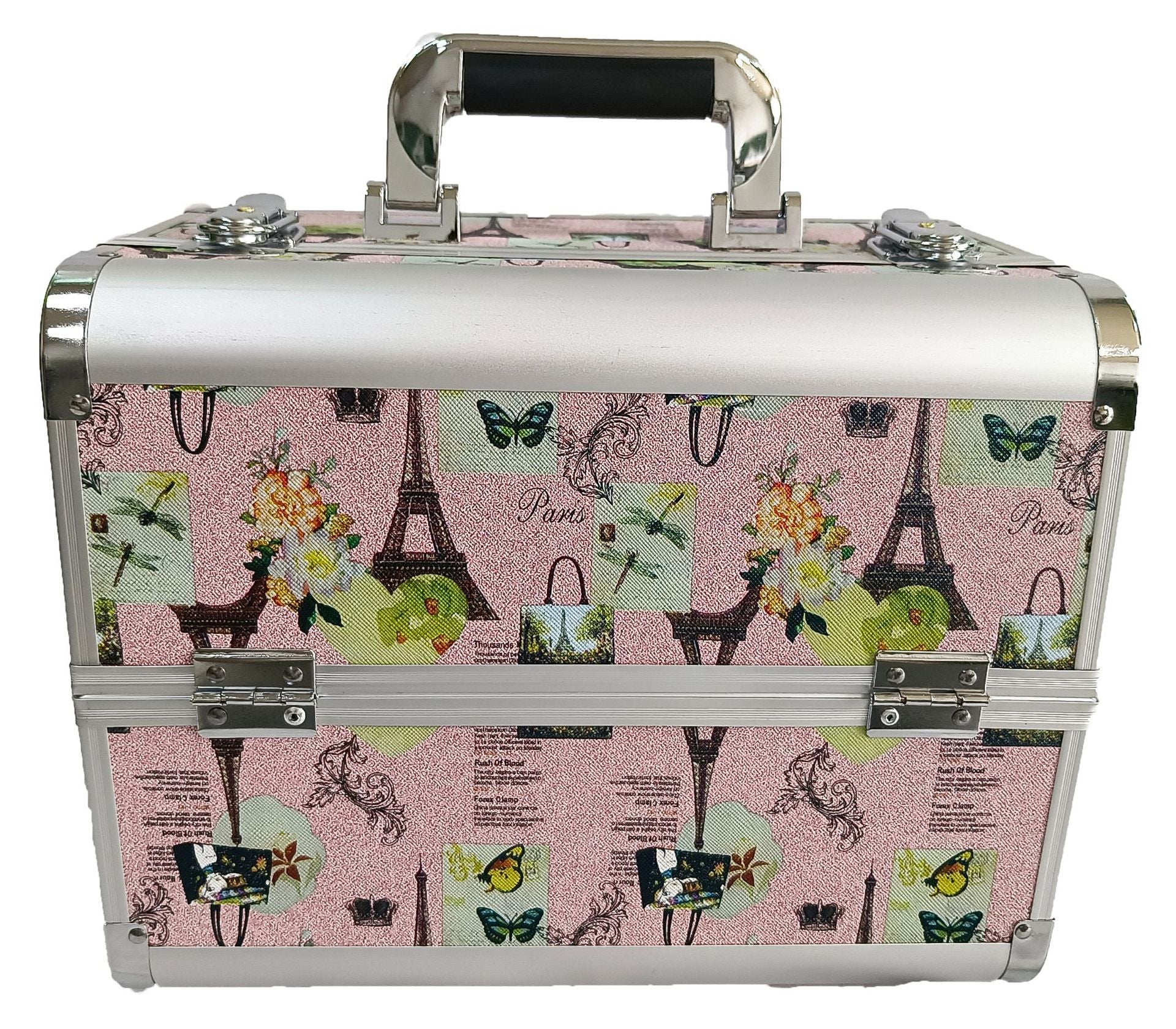 Manufacturer's Ready-Made Wholesale and Retail Professional Makeup Box, Beauty and Manicure Box, Double-Layer Large-Capacity Portable Makeup Box