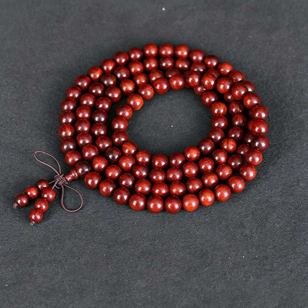 Zambian Blood Sandalwood Buddhist Bead Bracelet, Old Material, Small-Leaf Rosewood, High-Density Golden Star, Wholesale Prayer Bead Wooden Bracelet, Cultural and Artistic Crafts Manufacturer