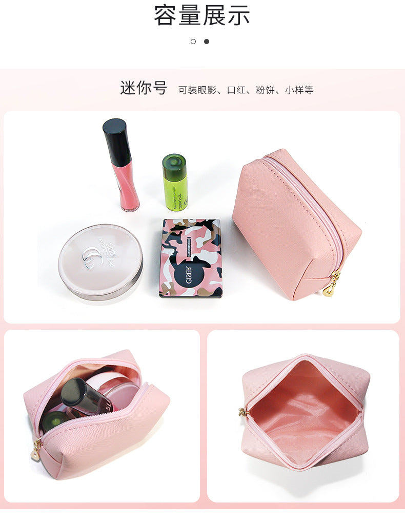 Cross-Border Popular Dopamine Makeup Bag, Portable Travel Toiletry Storage Bag, Clutch Bag, Waterproof Makeup Storage Bag