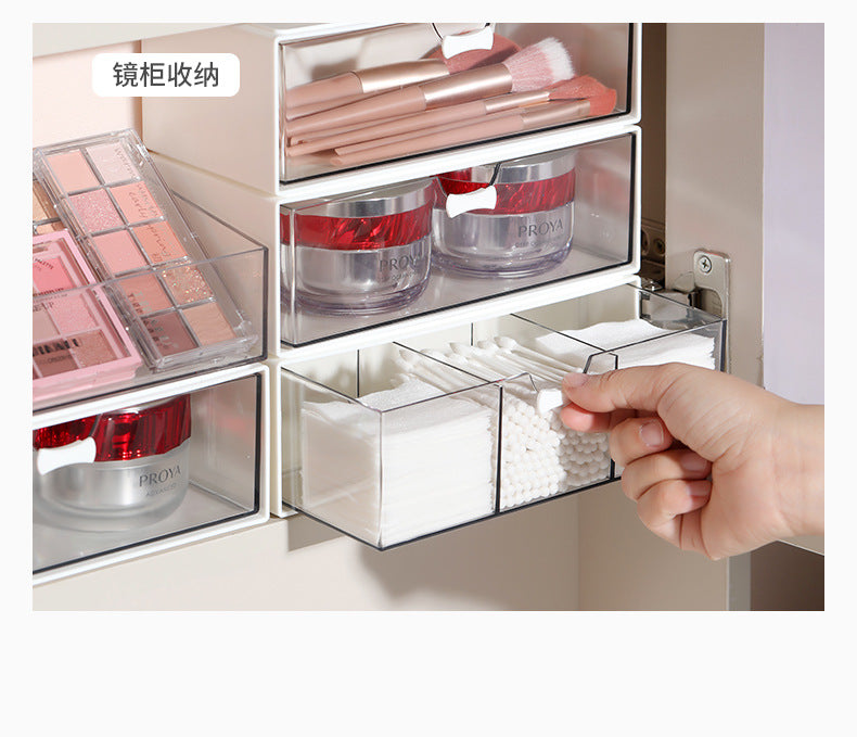 Transparent Storage Box Cosmetics Organizer Desktop Lipstick Makeup Brush Skin Care Product Pen Holder Makeup Box Storage Shelf
