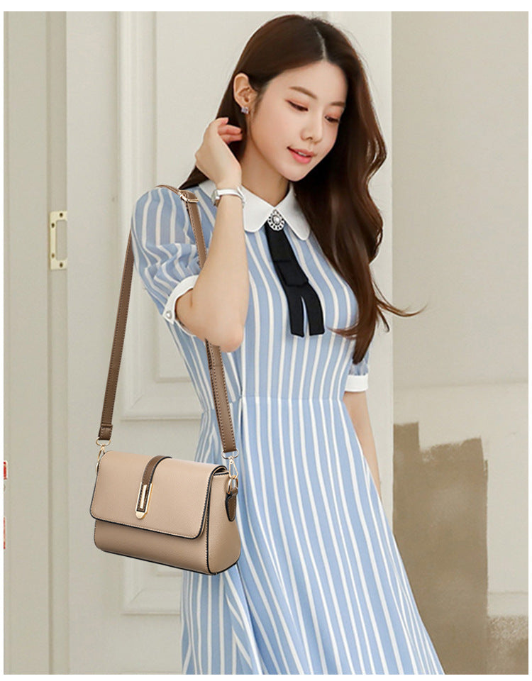 Small Square Bag for Women 2026 New Fashion Soft Leather Women's Shoulder Crossbody Bag Pure Color High-Quality Texture Middle-Aged Mom Bag