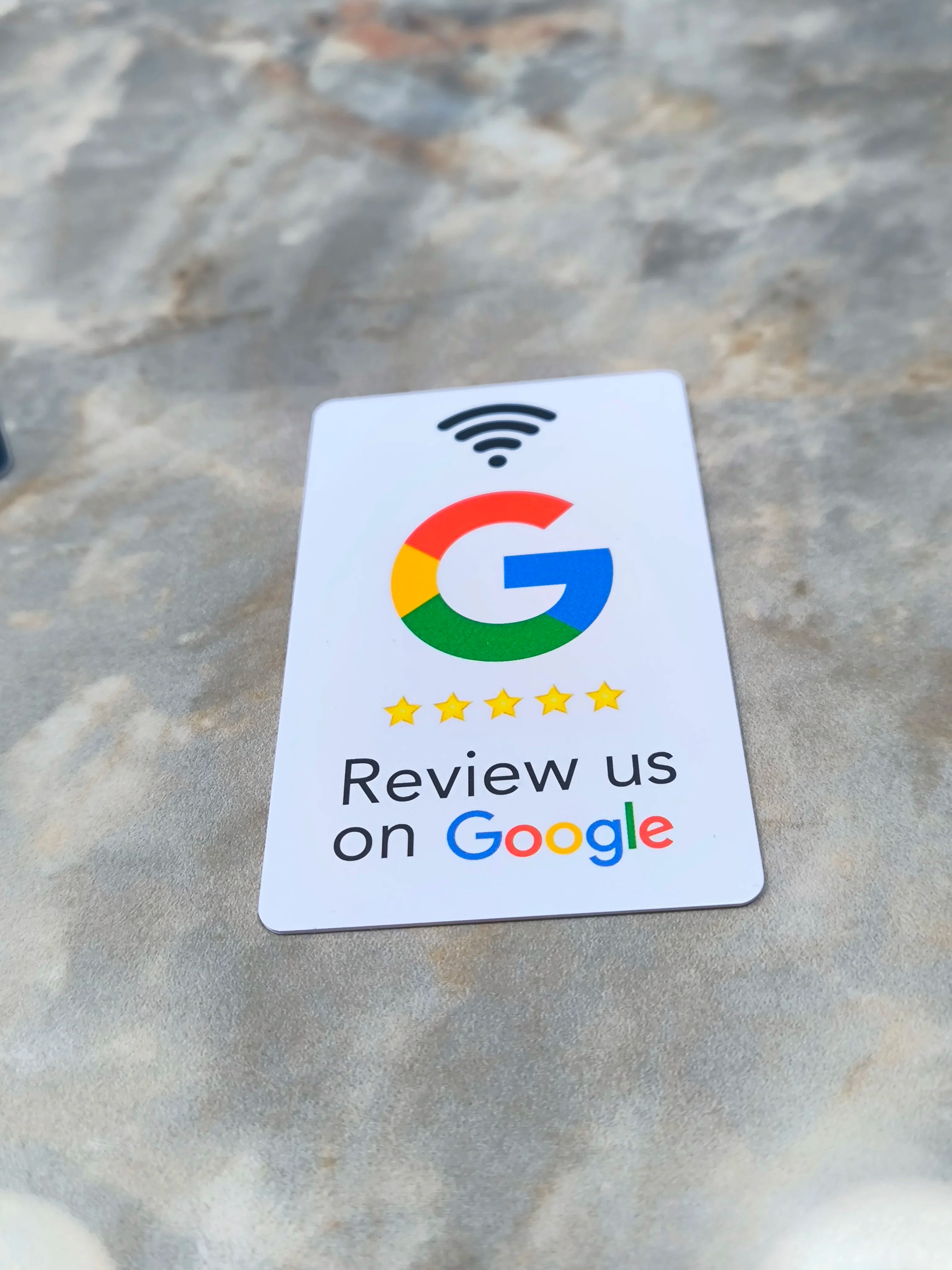 13.56Mhz programmable Google Review Card NFC station table NFC Google Reviews display bending card standing brand bracket