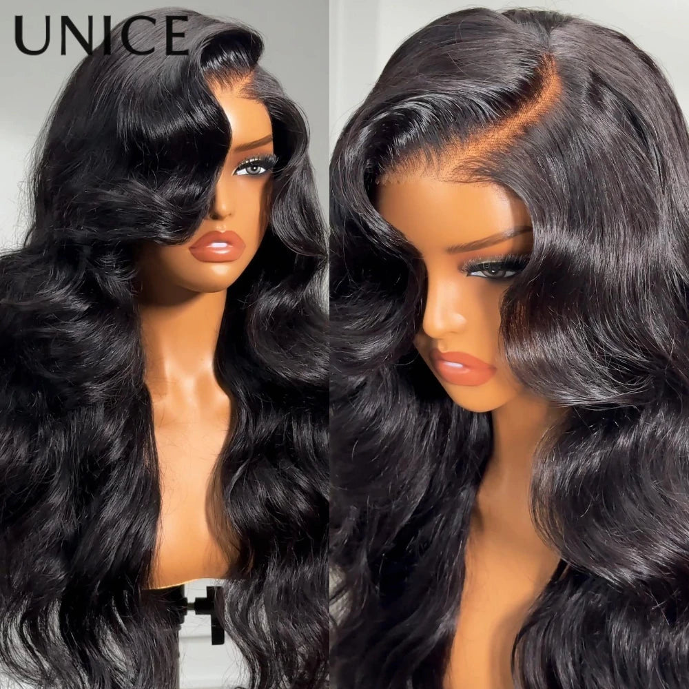 UNice Side-Swept Bangs Loose Wave Wig With Face-Framing Layers Drawstring Cap 13x4 Pre Cut Pre Bleached Glueless Wig Human Hair