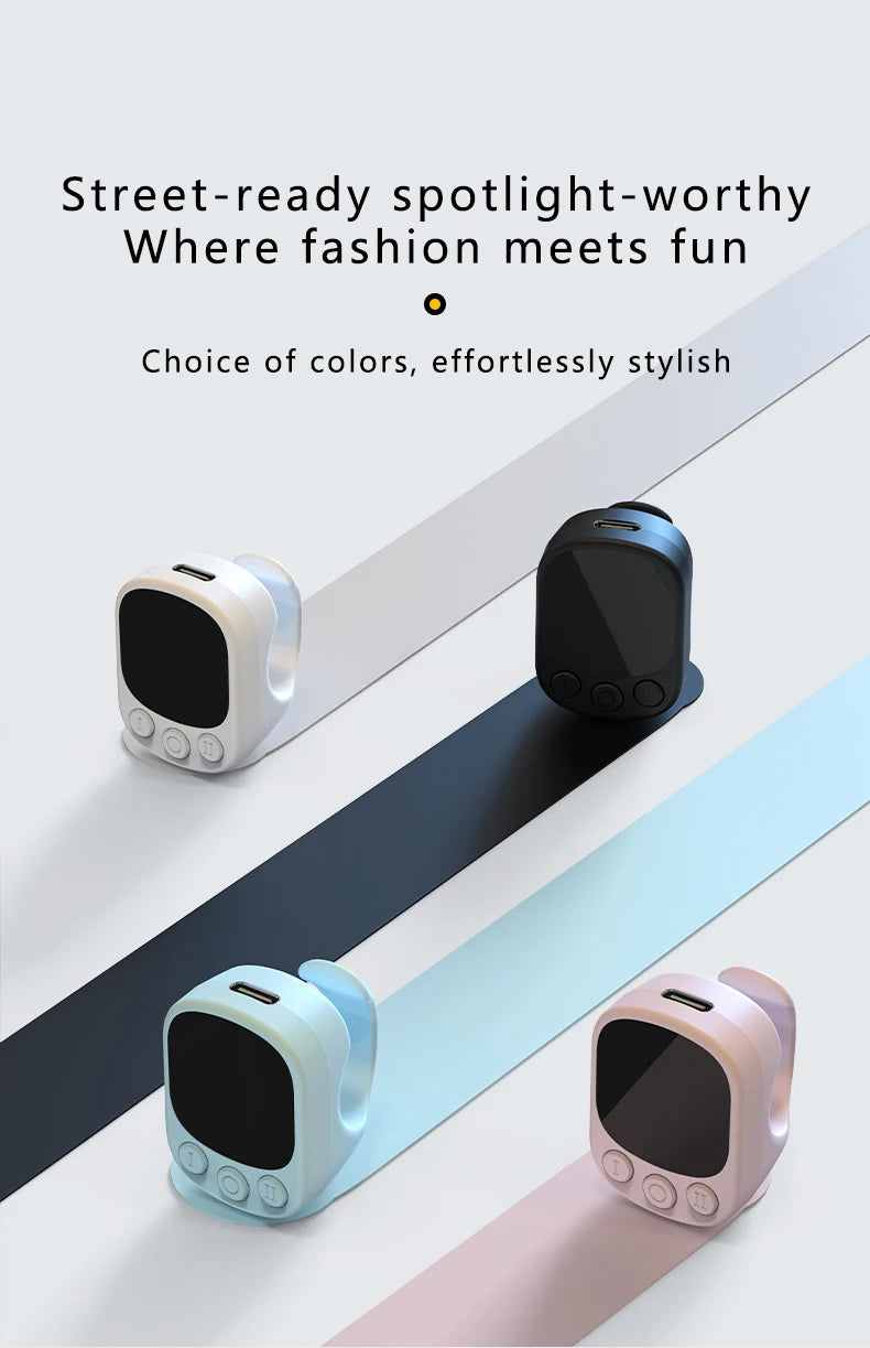 Mouse Ring Remote Control with Touchpad,Smart Automatic Screen Clicker Device，Continuous Clicker，Scrolling Ring Remote Control S