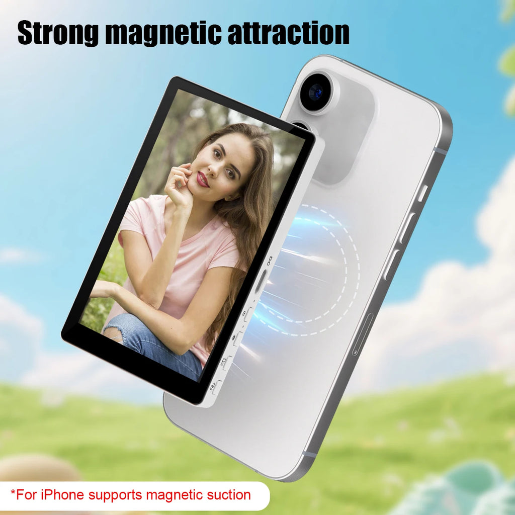 Mobile Phone Wireless Magnetic Selfie Monitor Screen For Smartphone Vlog Live Stream Video Recording for iPhone Android phone