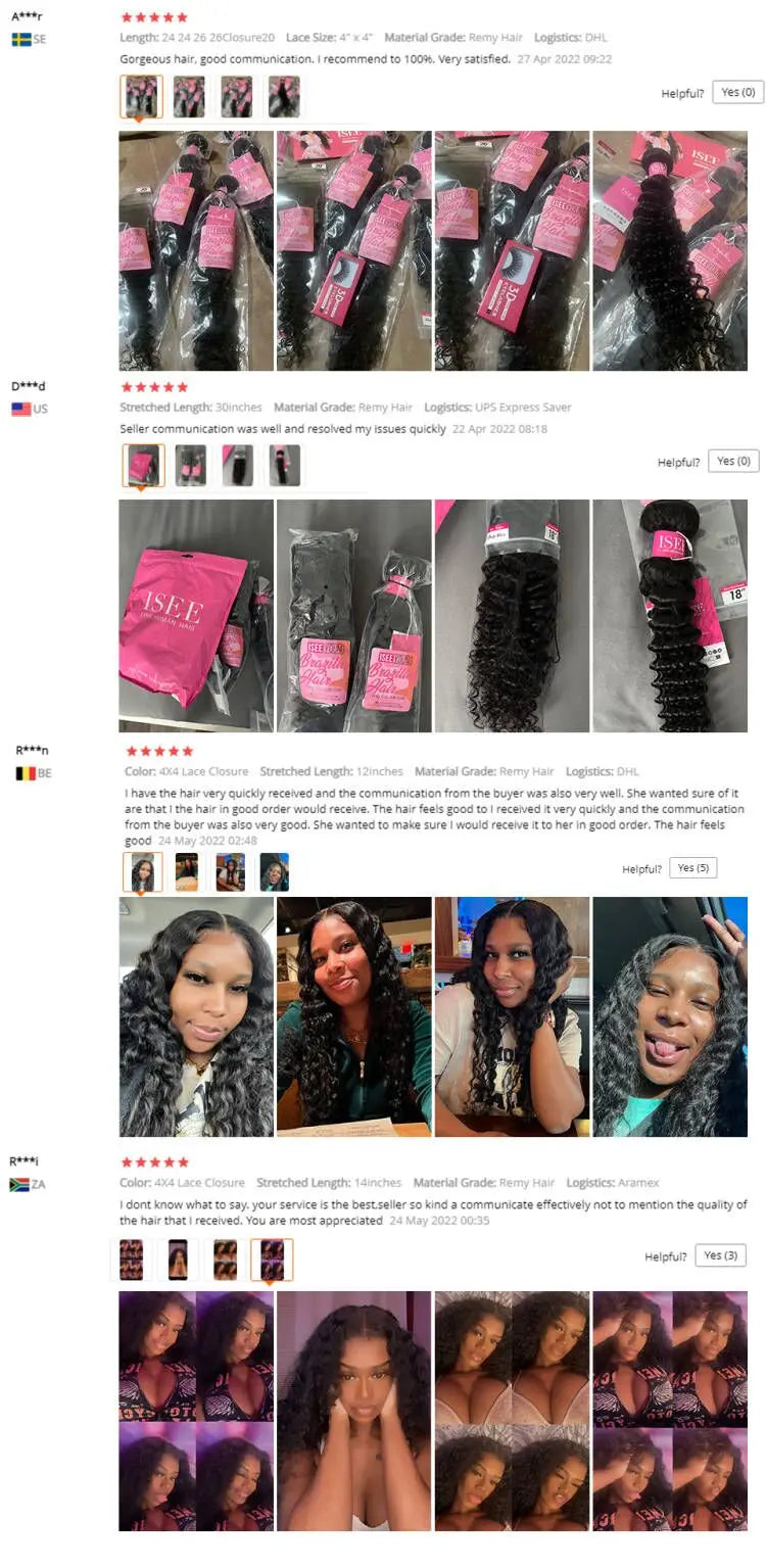 ISEE HAIR Mongolian Deep Curly Hair Extensions Human Hair Bundles Nature Color 1/3/4 Bundles Hair Weave Deep Wave