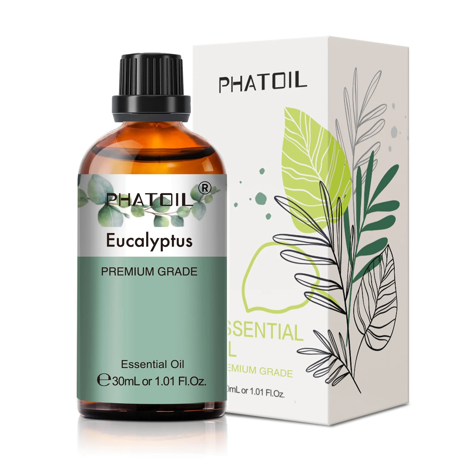PHATOIL 30ml Lavender Lemon Eucalyptus Sandalwood Bergamot Aromatherapy Essential Oil For Diffuser,Candle Making,DIY Soap & Bomb