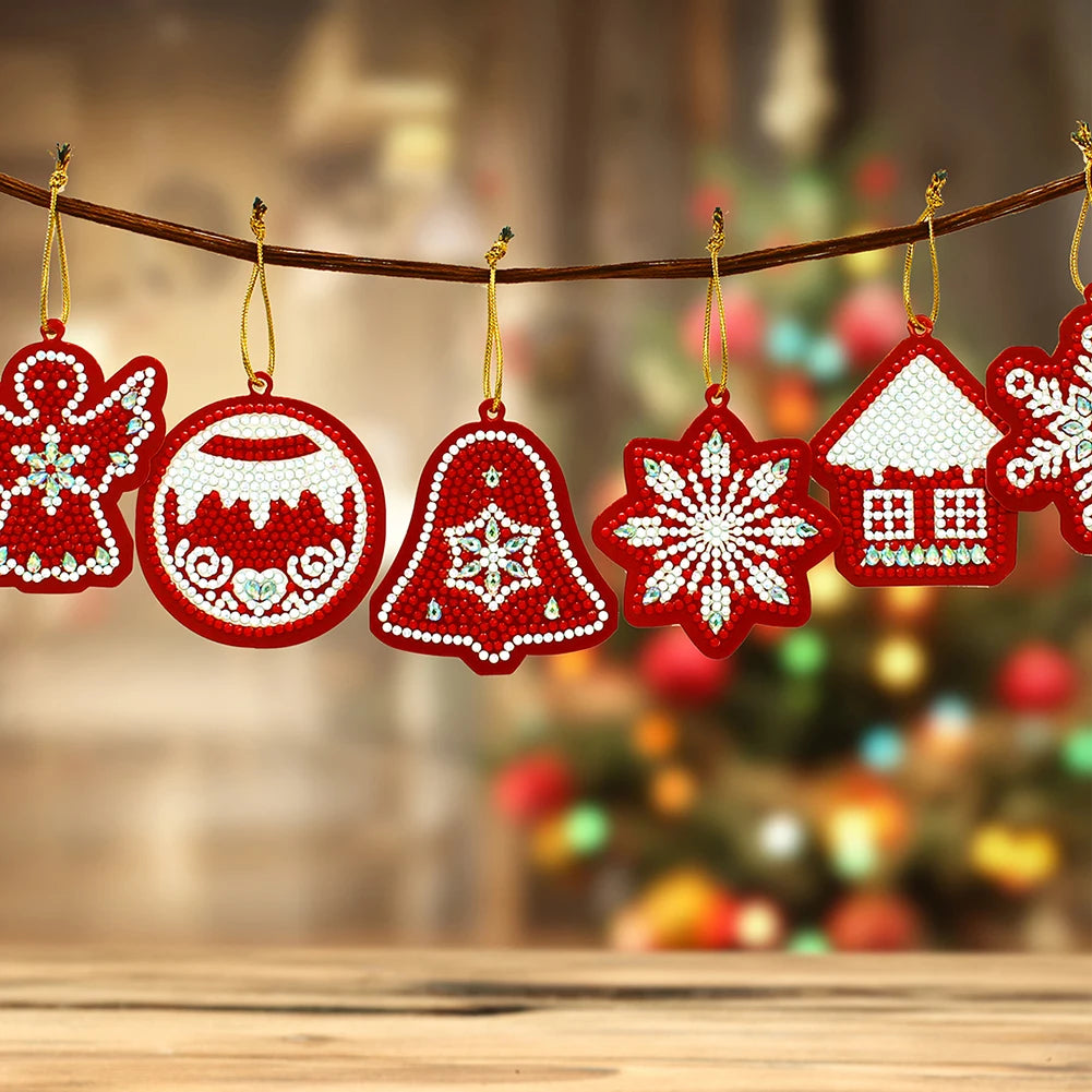 10-100pcs Special Shape Drill Christmas Tree Pendant Diamond Painting Pendant 5D DIY Christmas diamond Key Chain Kits Decor