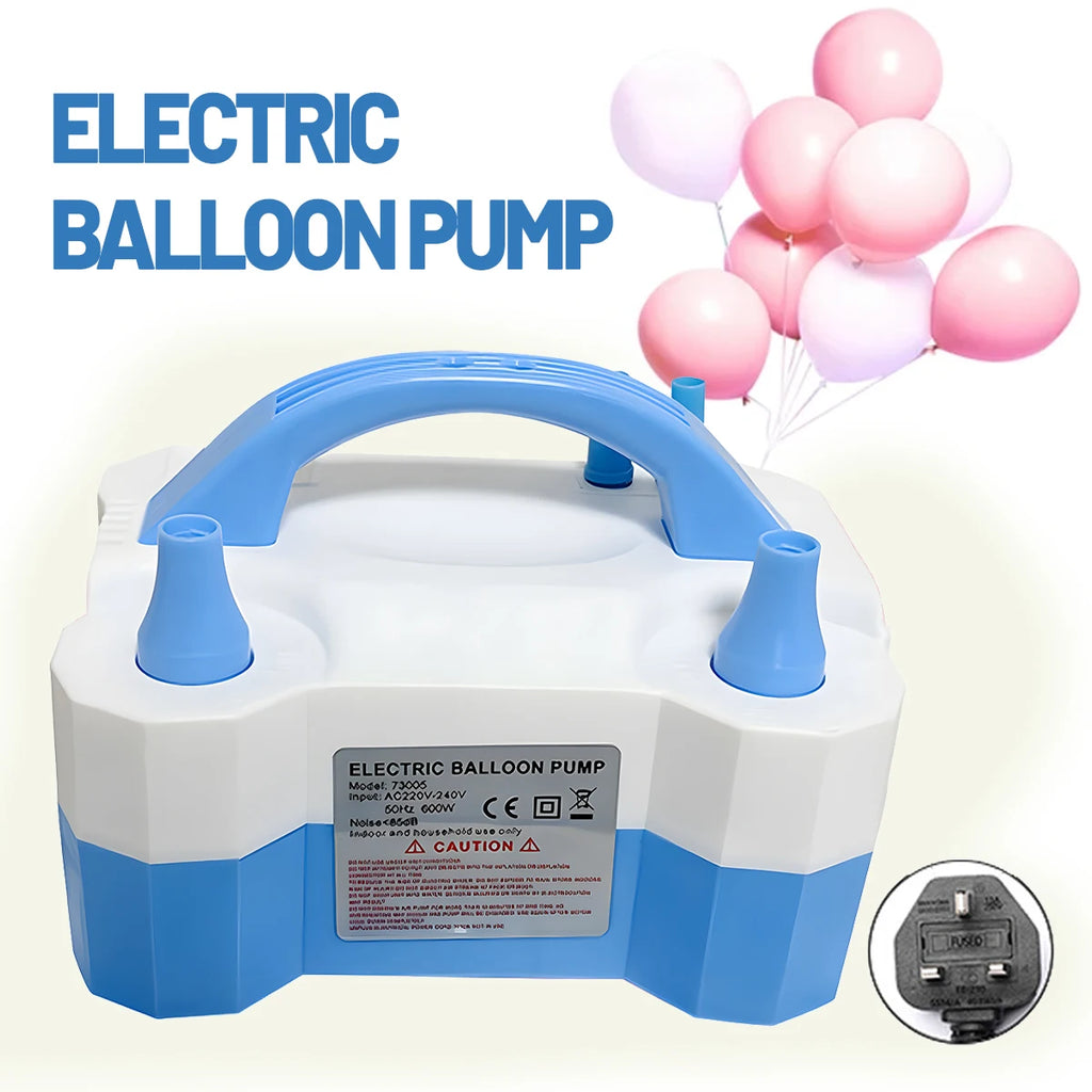 600W Electric Balloon Pump Action Plastic Iator For Party Ballon Tool UK Plug