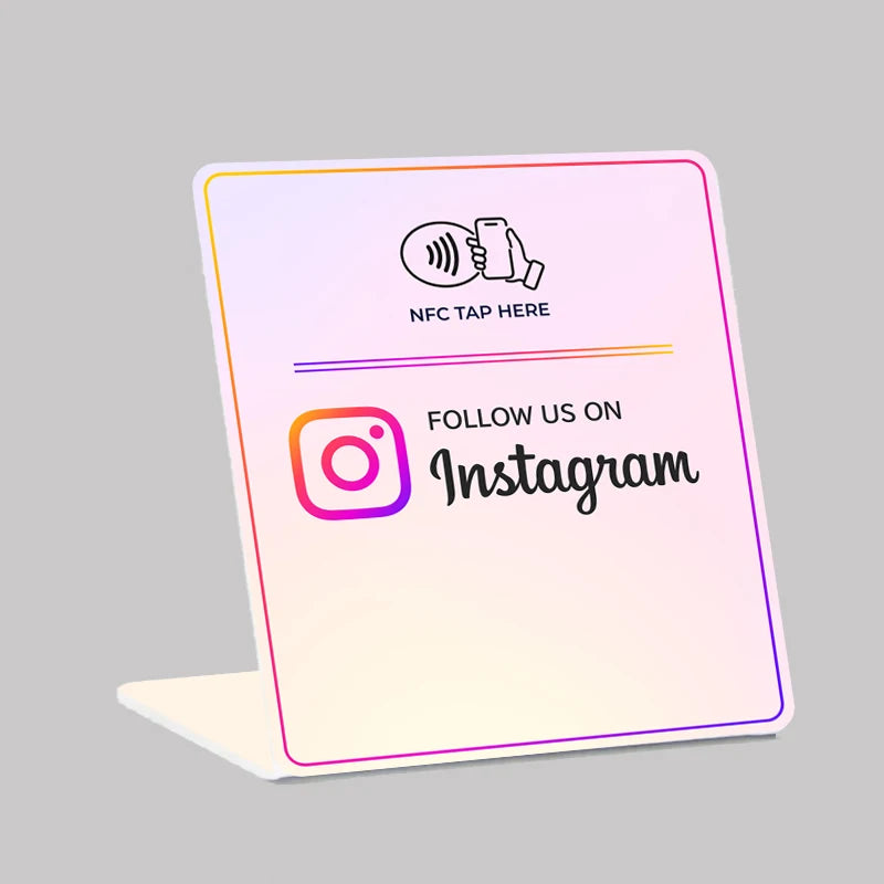 NFC Instagram NTAG215 NFC Table Display Stand Big Size Can Be Noticed Easily