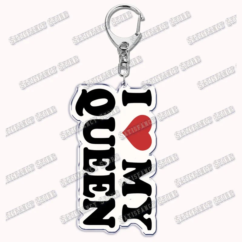 Custom I Love You My Fictional Boyfriend Awesome Girlfriend Keychain Emo Boys Hot Wife Mom Dad Key Ring Keychains Bf Gf Gifts
