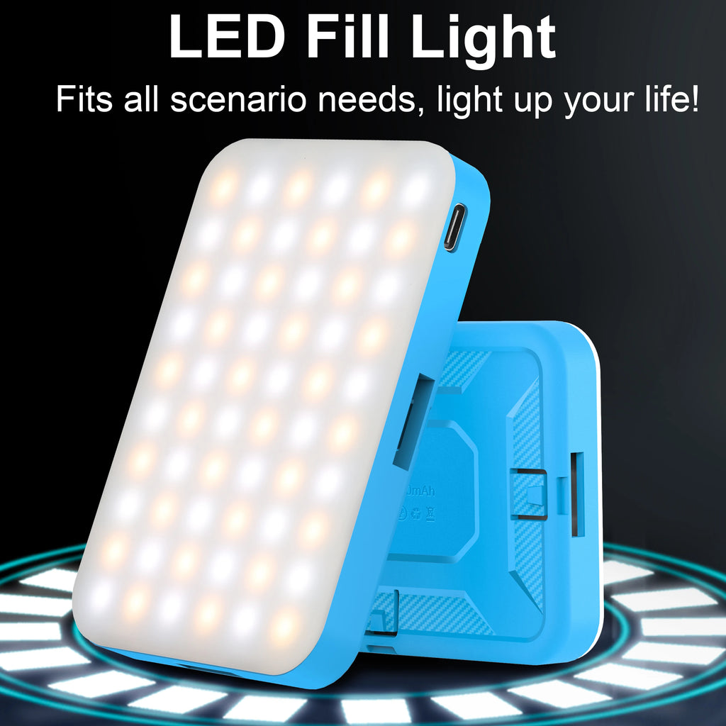 LED Selfie Light,60 LED Beads 2500mAh Rechargeable CRI 97+, 7 Light Modes,Portable Clip on Light for Phone Tablet Laptop TikTok