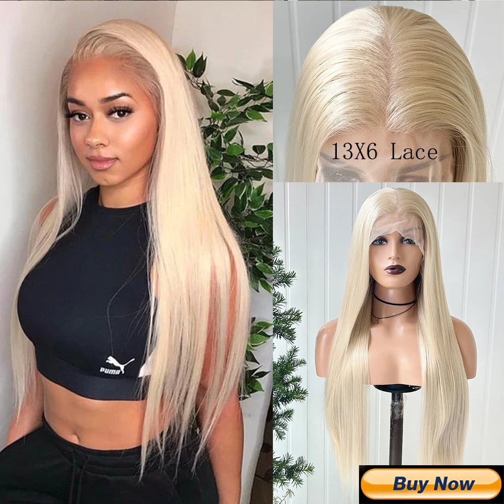 Premium Synthetic Lace Front Wig - Natural Wavy Brown Hair for Black Women | Pre-Plucked Swiss Lace