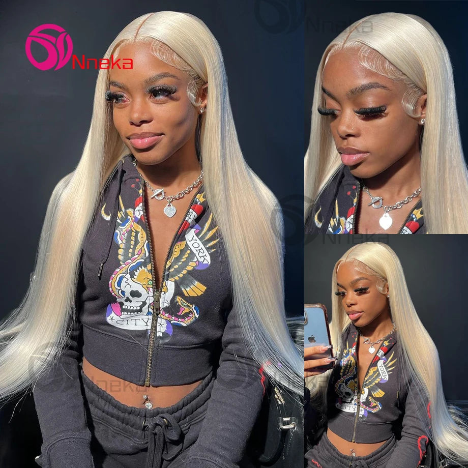 30 Inch 613 Honey Blonde Lace Front Wig - 13x6 HD Lace Brazilian Straight Human Hair Wig 180% Density