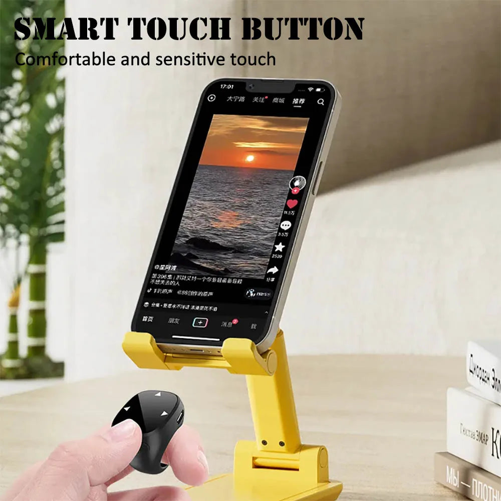 Remote Control Touch Screen Page Turner  for TikTok Bluetooth Camera Video Recording  for iPad iPhone Remote Scrolling Ring