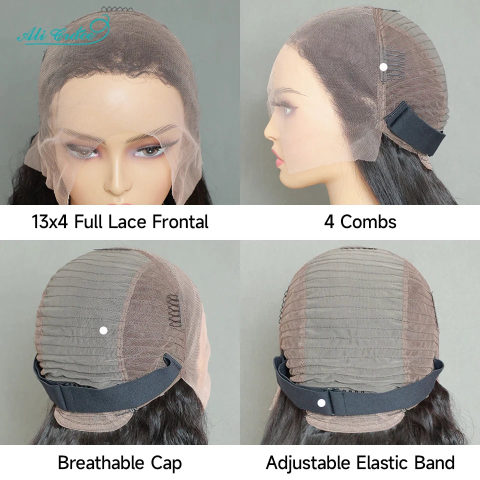 Ali Grace Hair Bob Wig Kinky Curly Hair Transparent 13x4 Lace Front Wig Pre-plucked Short Bob Wigs Deep Curly Remy Human Hair