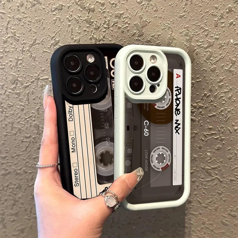 Lucky Tape Pattern Silicone Soft Phone Case For iPhone 17 16 15 14 13 12 11 Pro Max X XS XR 7 8 Plus 16E Shockproof Back Cover