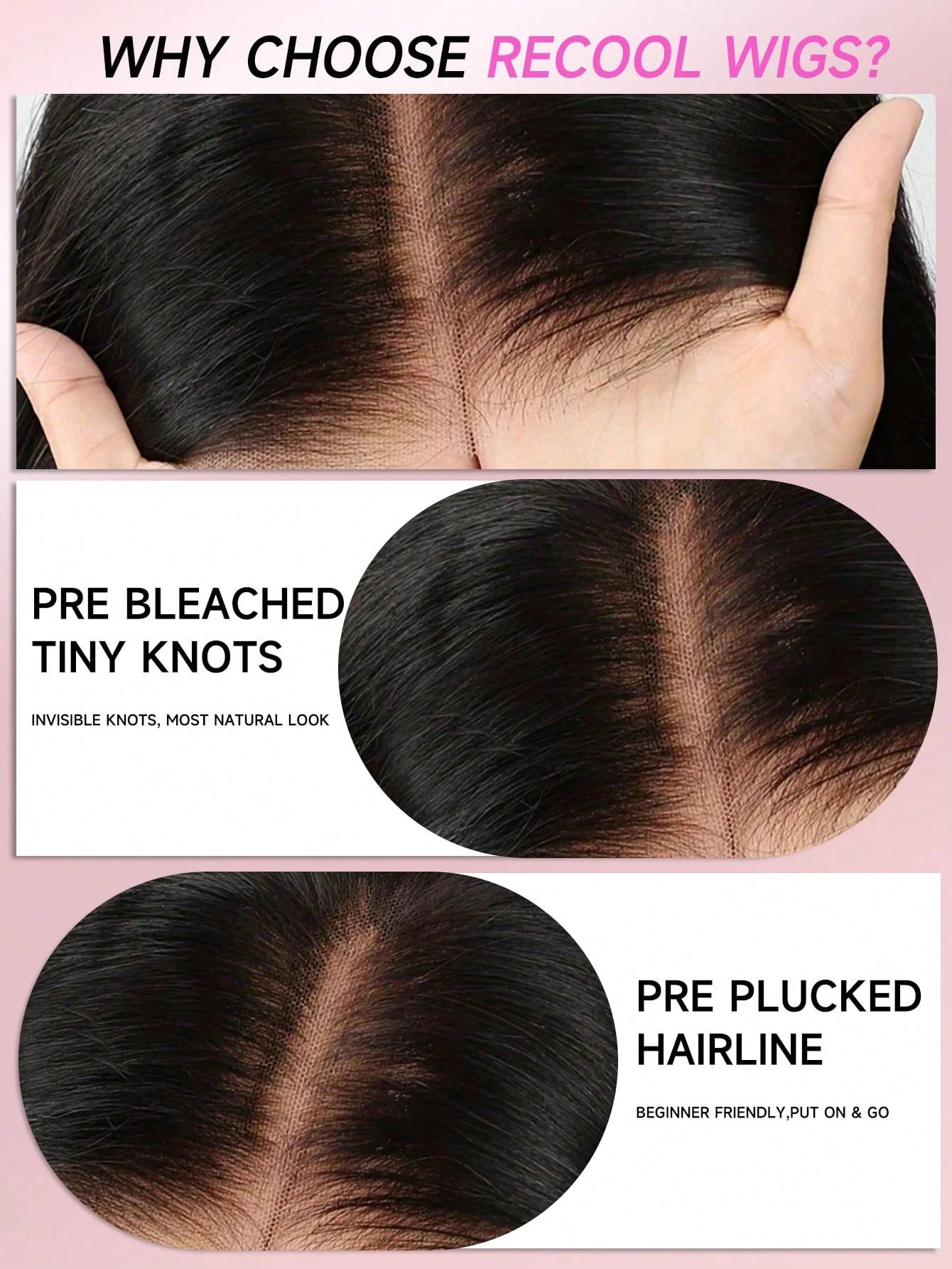 Wear and Go Glueless Wigs Human Hair PrePlucked Pre Cut 7x5 Straight Lace Closure Wigs Ready to Wear Wigs For Women 180 Density