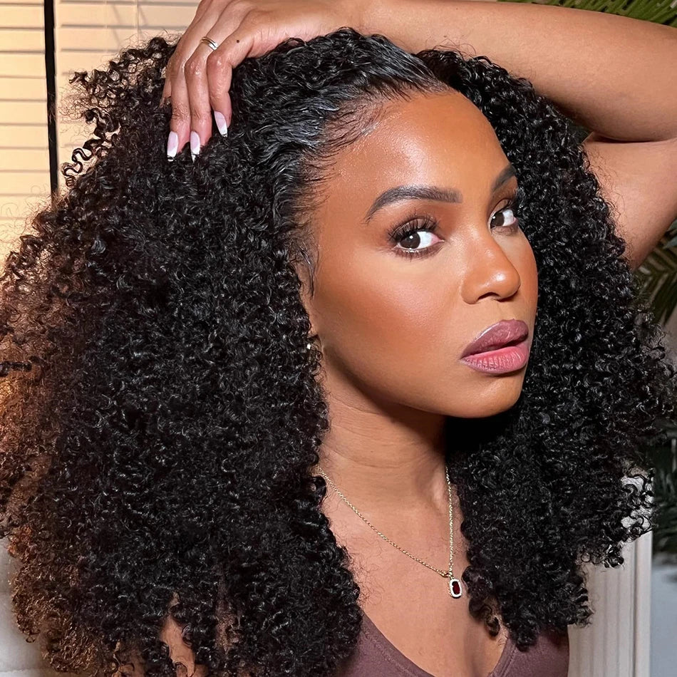 NEW 10A 9x6 Part Max M-Cap Glueless Wigs Human Hair Wigs Ready To Wear Bleached Knots Pre Cut Lace Kinky Curly Glueless Wigs