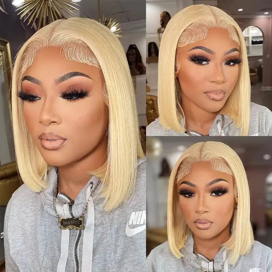 Tuneful 613 Blonde HD Lace Frontal Human Hair Wigs Bone Straight 13x6 HD Lace Front Wigs For Women Can Be Dyed To Any Colors
