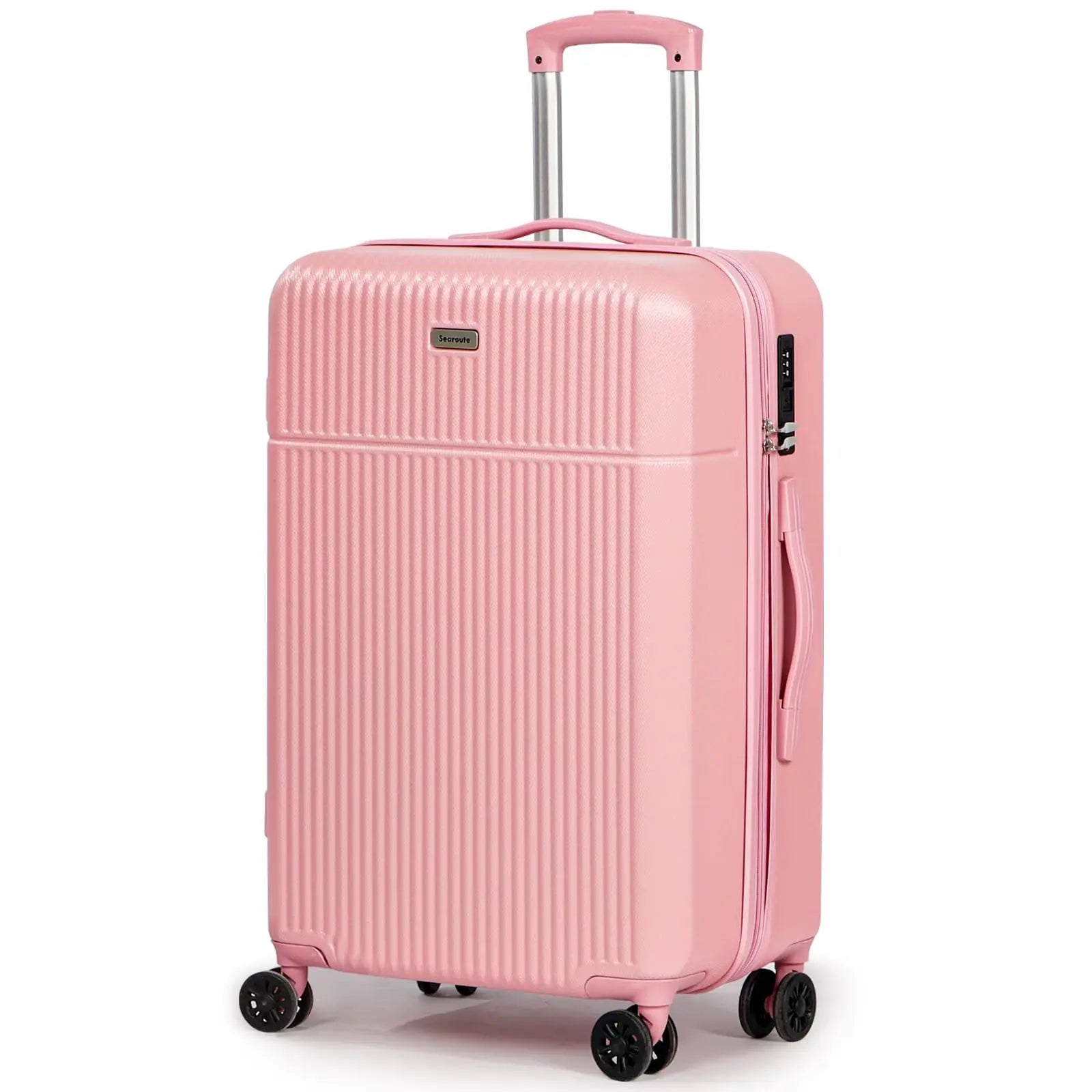 24/28 Inch Medium Suitcase ABS Hard Shell Lightweight Small Trolley Travel Cabin Luggage with 4 Double Spinner Wheels TSA Lock